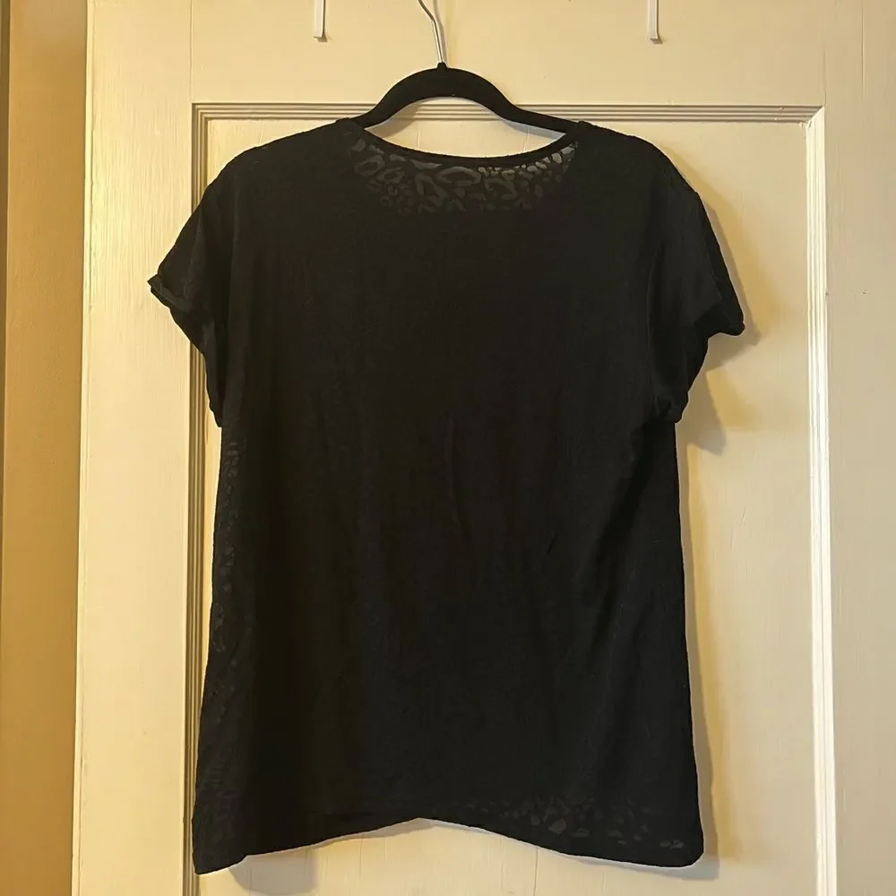 RtA Black Leopard T-Shirt Size XS - Picture 4 of 8
